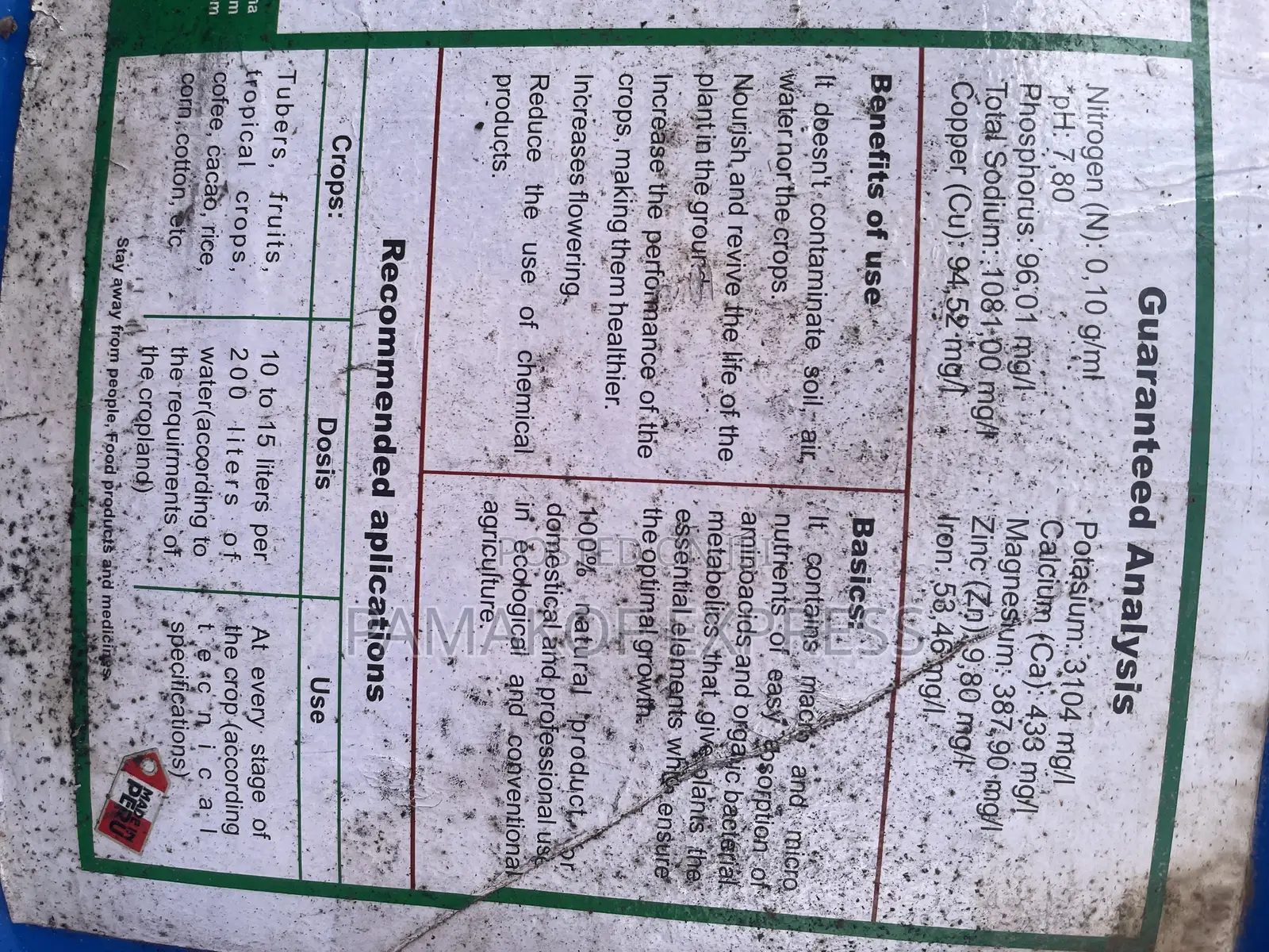 Fertilizer (Phosphoric Acid Food Grade) 36kg