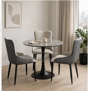 3 Seater Round Leisure Grey Marble Set