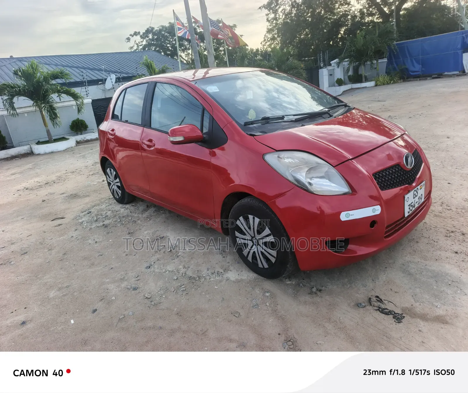 Toyota Vitz 1.3 AWD 3dr 2010 Red