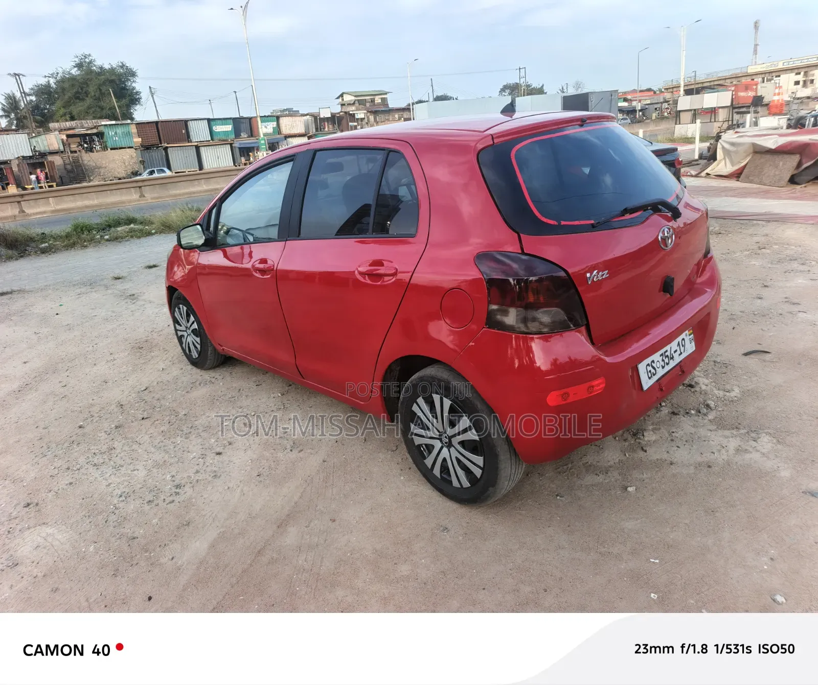 Toyota Vitz 1.3 AWD 3dr 2010 Red