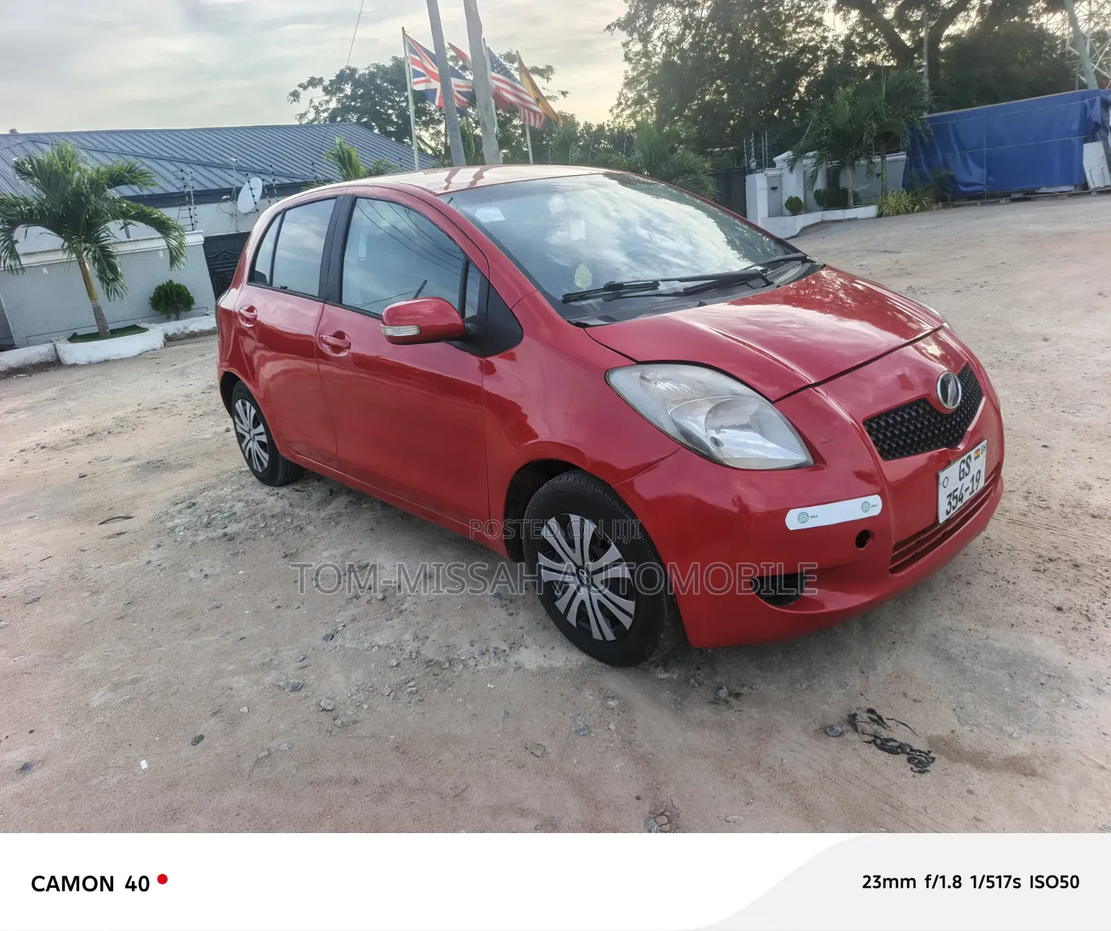 Toyota Vitz 1.3 AWD 3dr 2010 Red