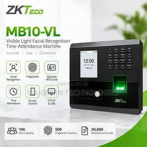 ZKTeco MB10-VL Face & Fingerprint Time Attendance Machine