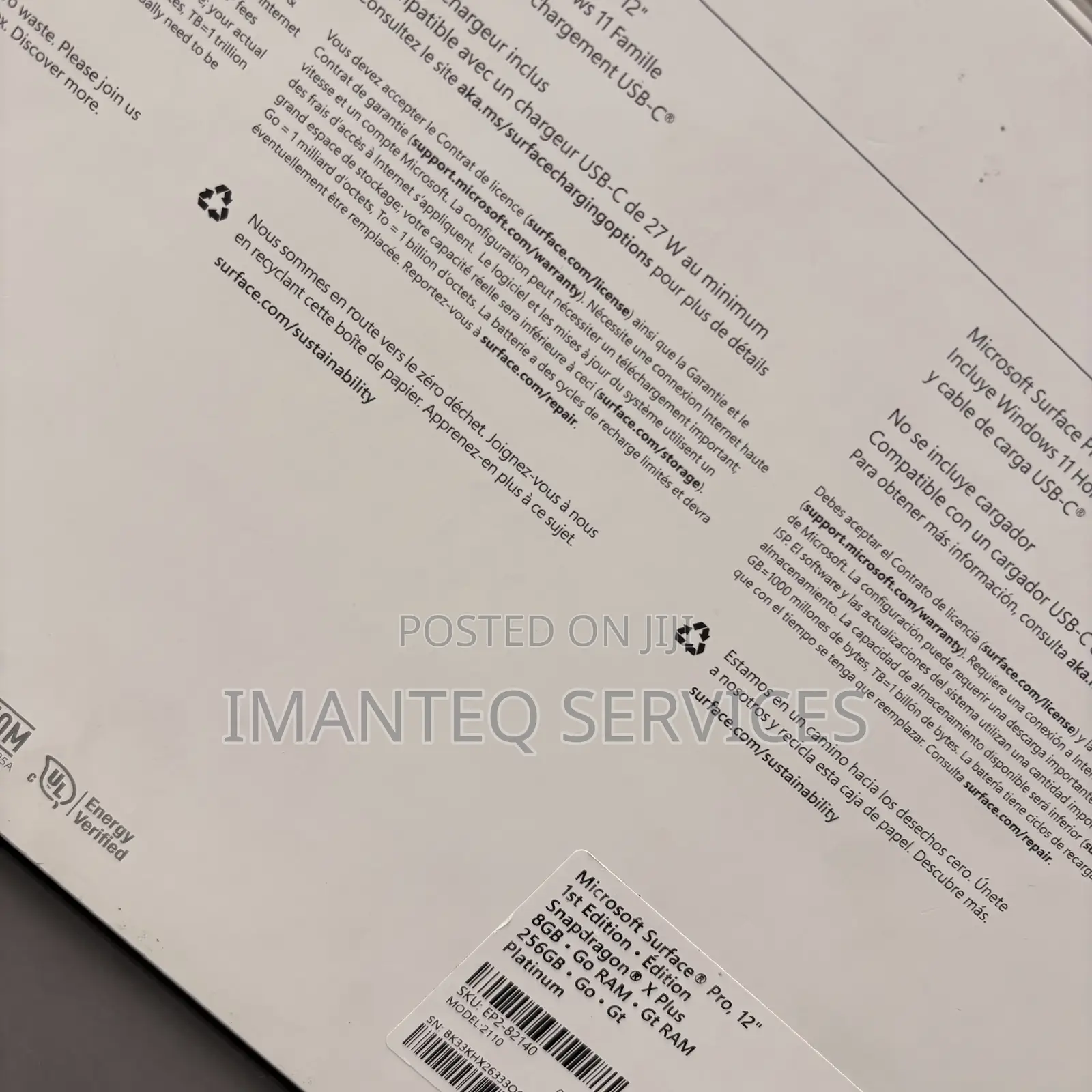New Microsoft Surface Pro Copilot+ PC 12 8GB Qualcomm Snapdragon X Plus