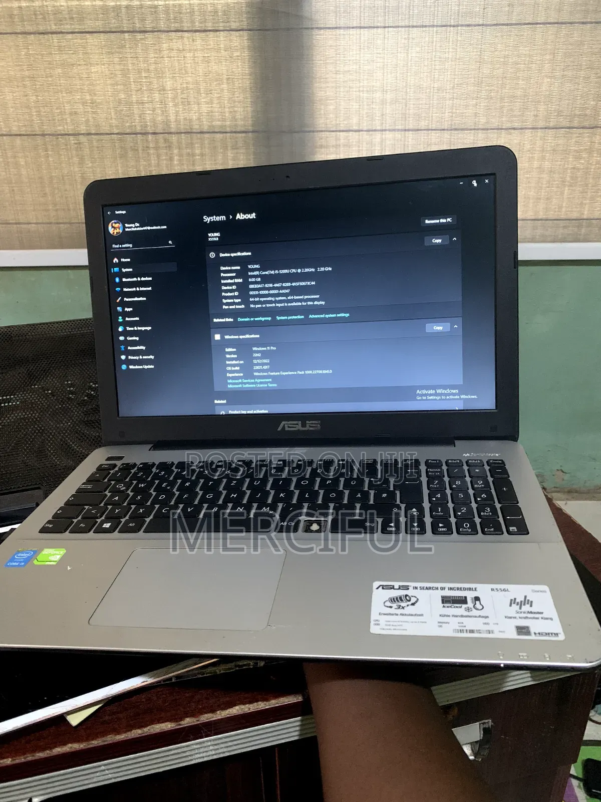 Laptop Asus X555LA 8GB Intel Core i5 HDD+SSD 500GB
