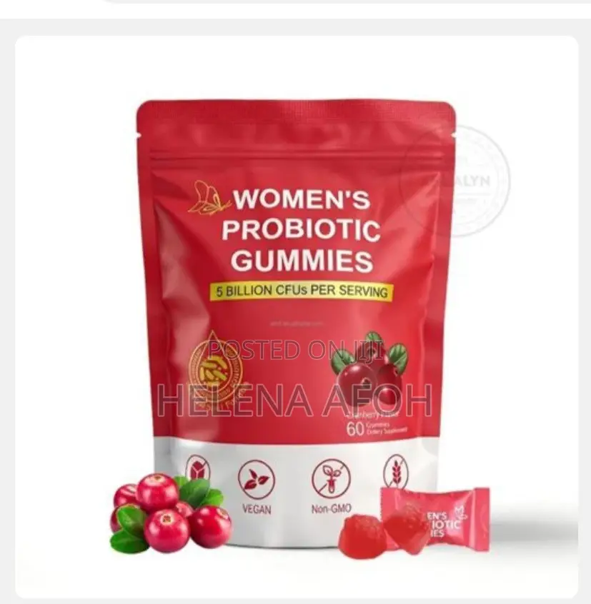 Women's Probiotic Gummies Cranberry Extract Sugar Free 60 Gummies