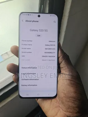 New Samsung Galaxy S20 5G Uw 128 GB White