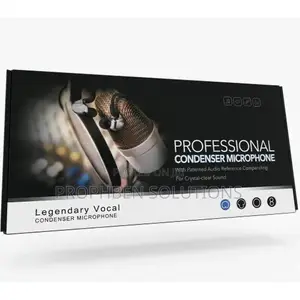 Professional Condenser Microphone V8 Sound Card-Black