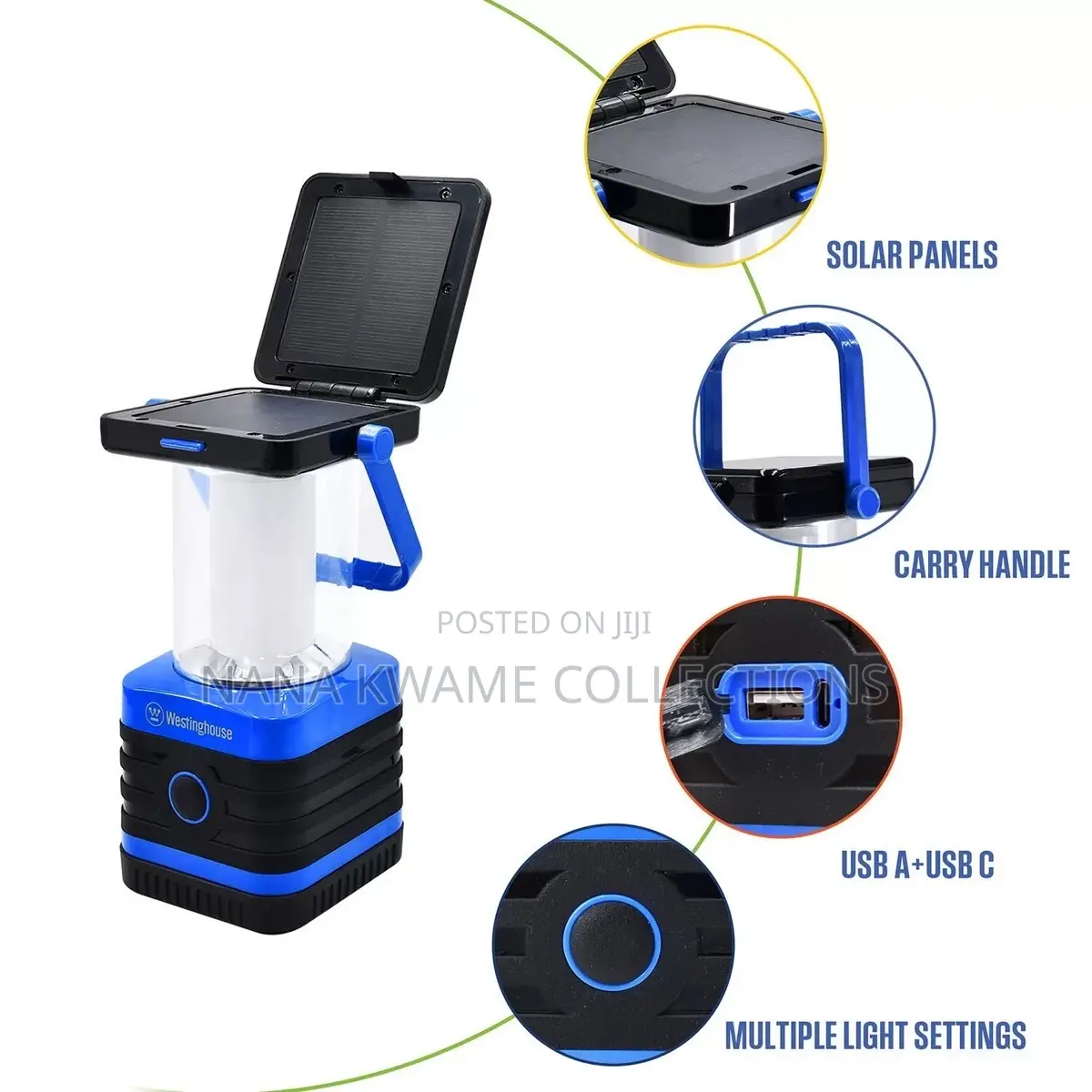 Westinghouse 1000 Lumen Solar Rechargeable LED Portable Lantern