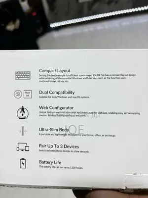 Keychron B1 Pro Ultra-Slim Wireless Keyboard