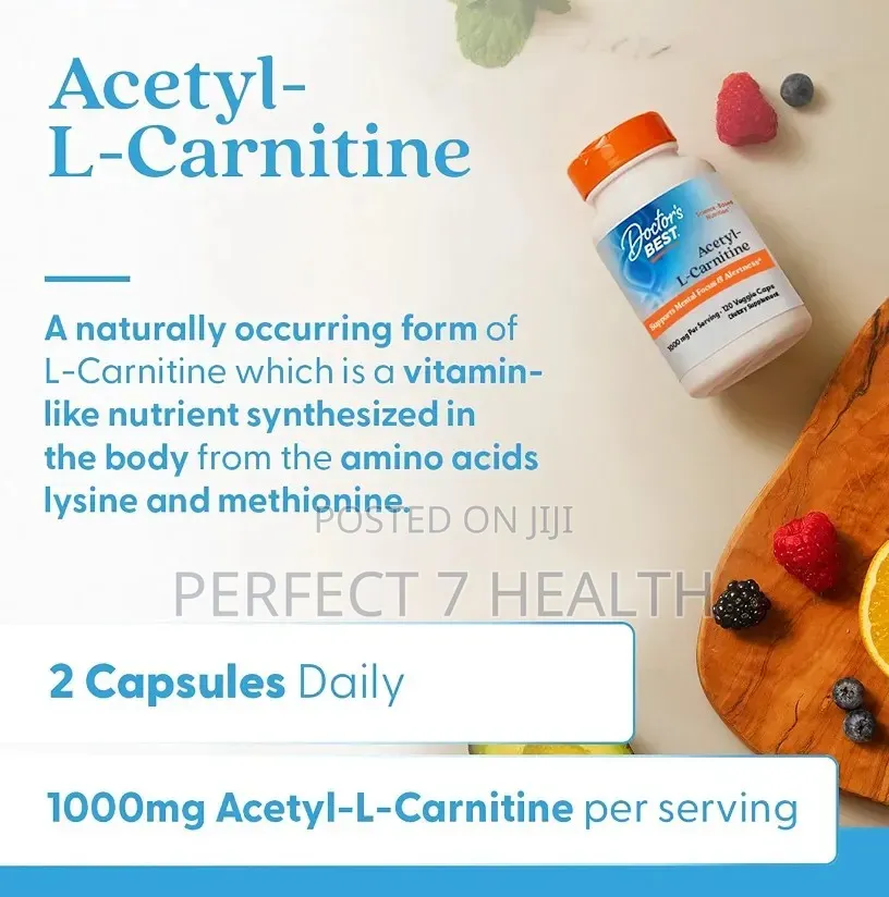 Acetyl-L-Carnitine, Brain, Memory, Nerve Repair, 120 Veggie Caps