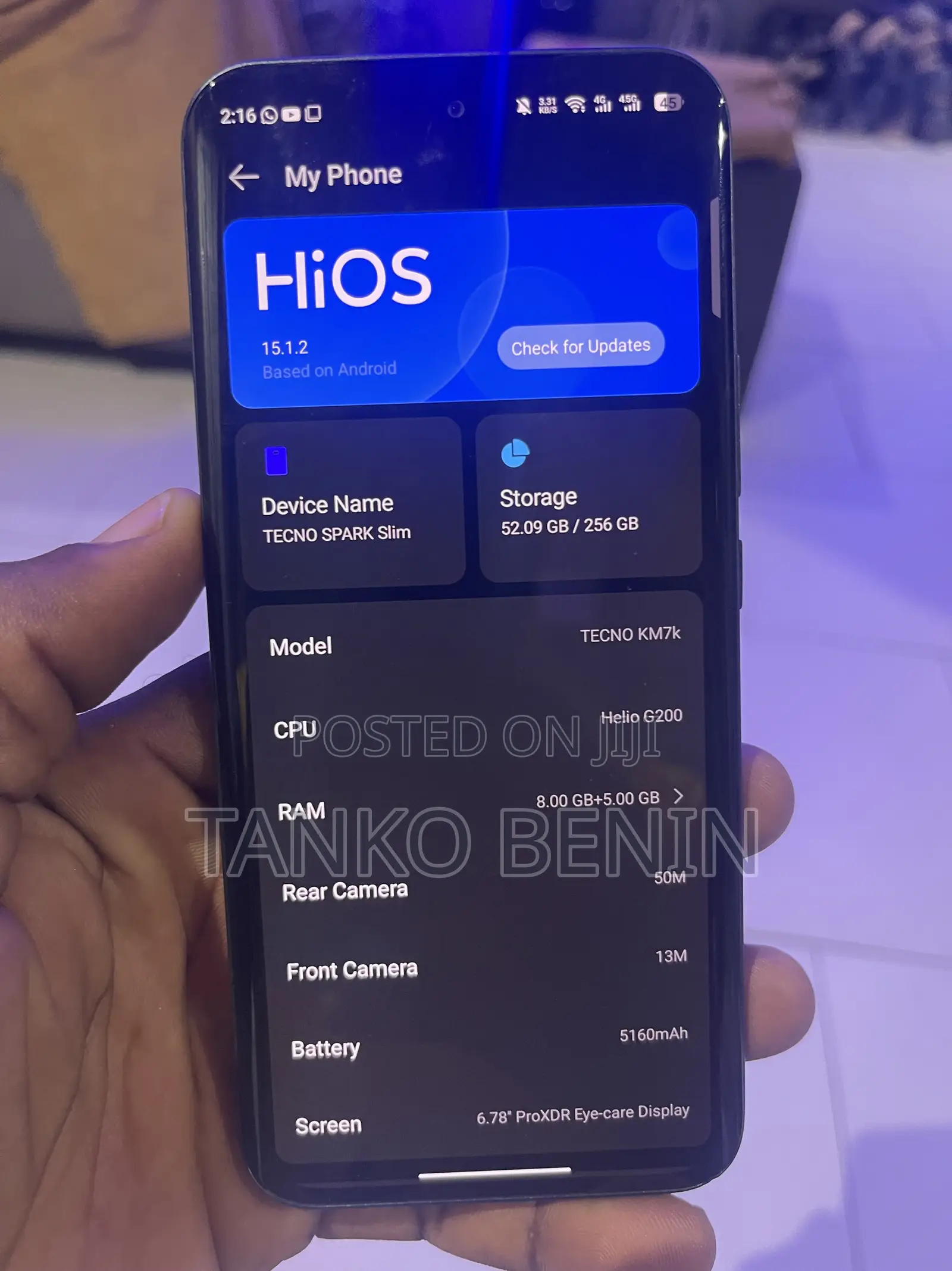 Tecno Spark Slim 256 GB