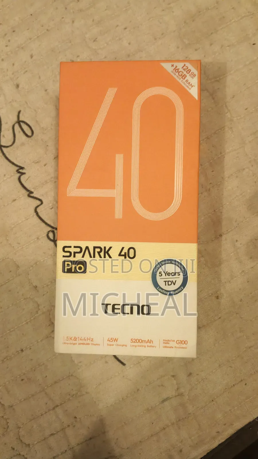 Tecno Spark 40 Pro 128 GB Black