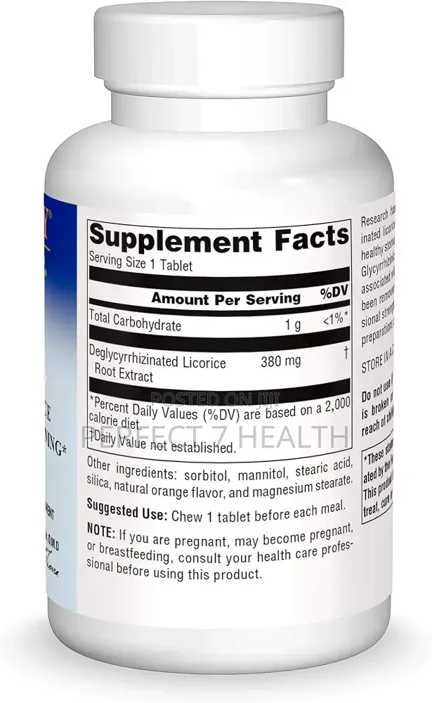 Deglycyrrhizinated Licorice, DGL, 380 Mg, Gut Health, 100 Chewables