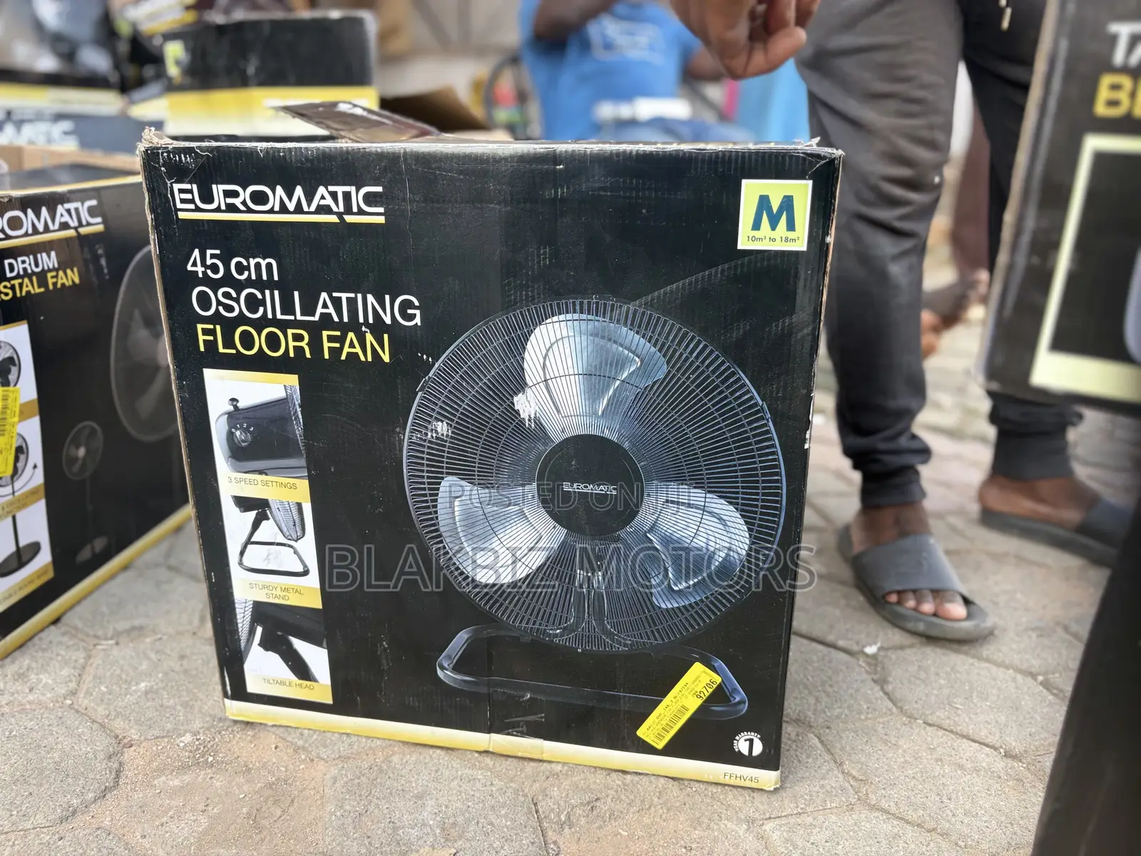 Euromatic 45 Cm (18-Inch) Oscillating Floor Fan