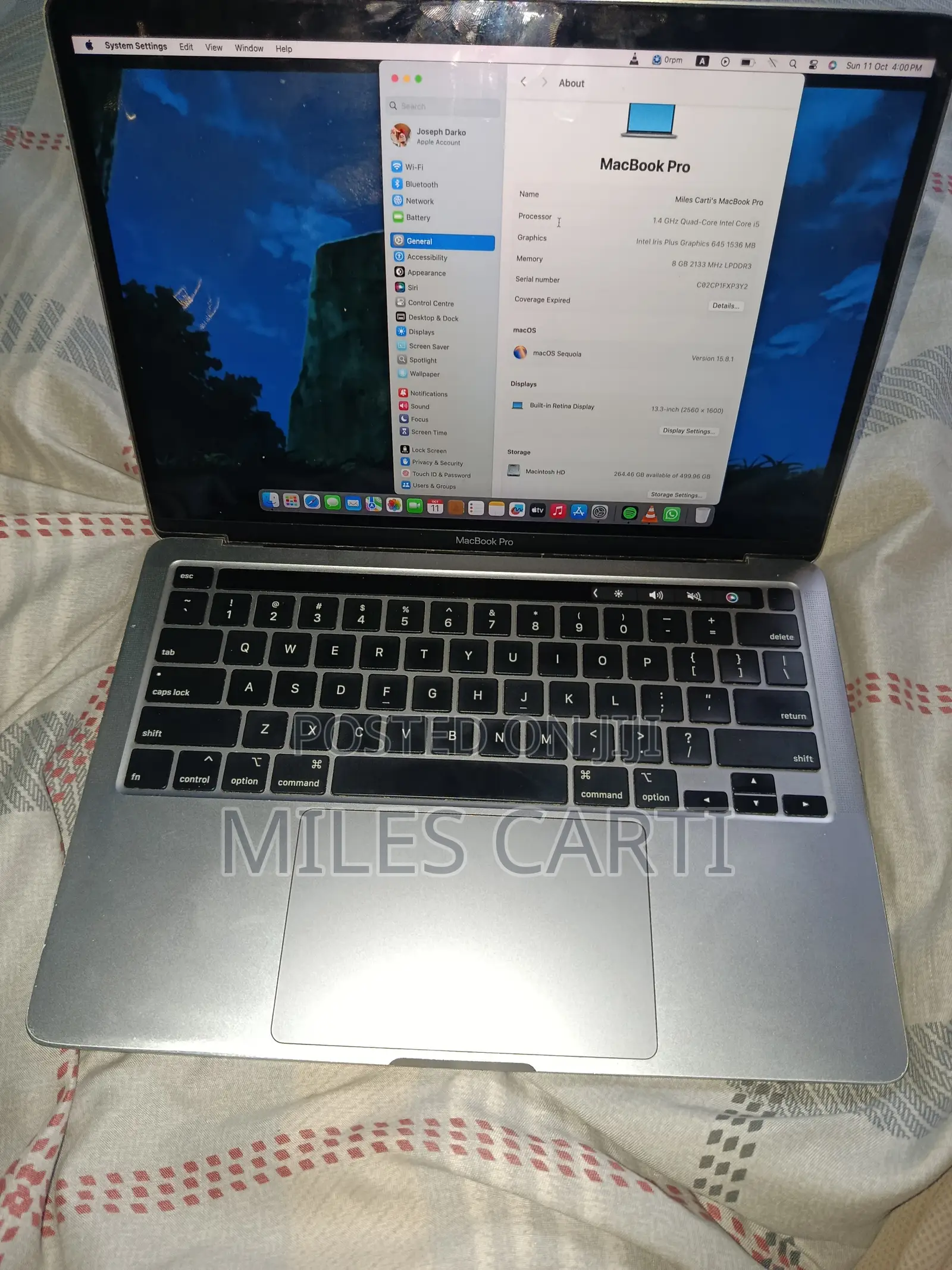 Laptop Apple MacBook Pro 2020 8GB Intel Core i5 SSD 512GB