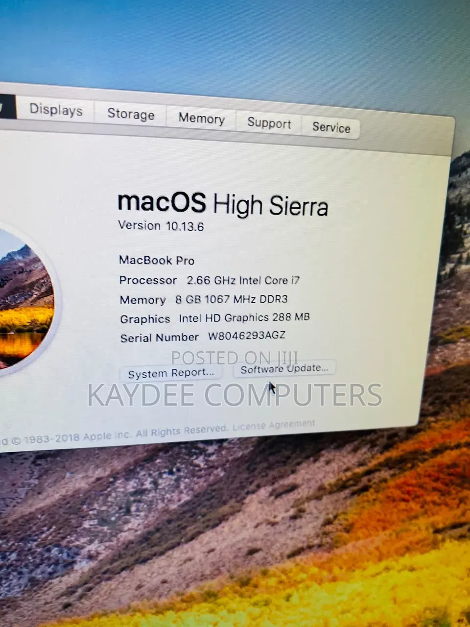 Laptop Apple MacBook 2010 8GB Intel Core i7 SSD 256GB