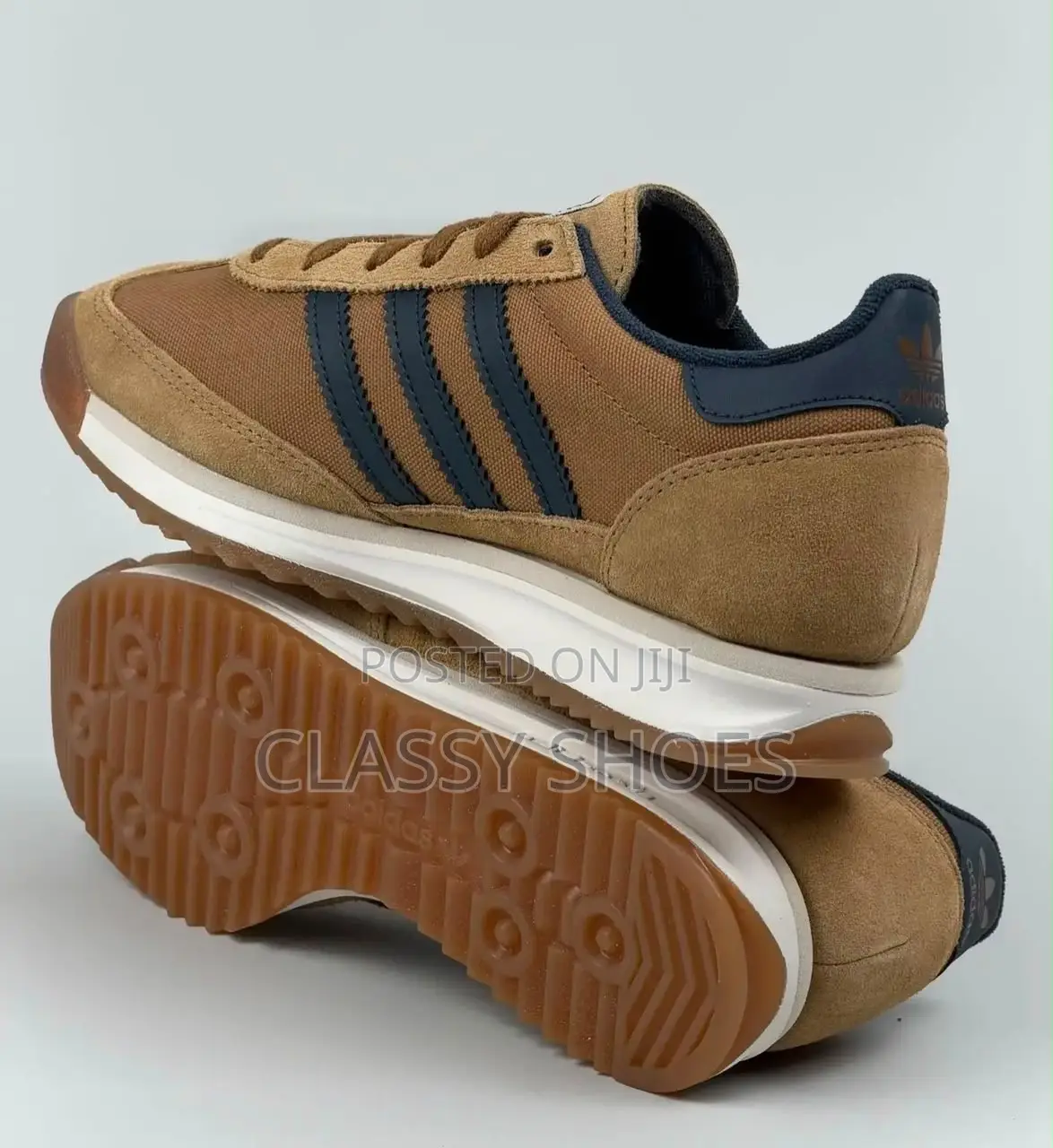 Adidas Suede Brown and Black Strips