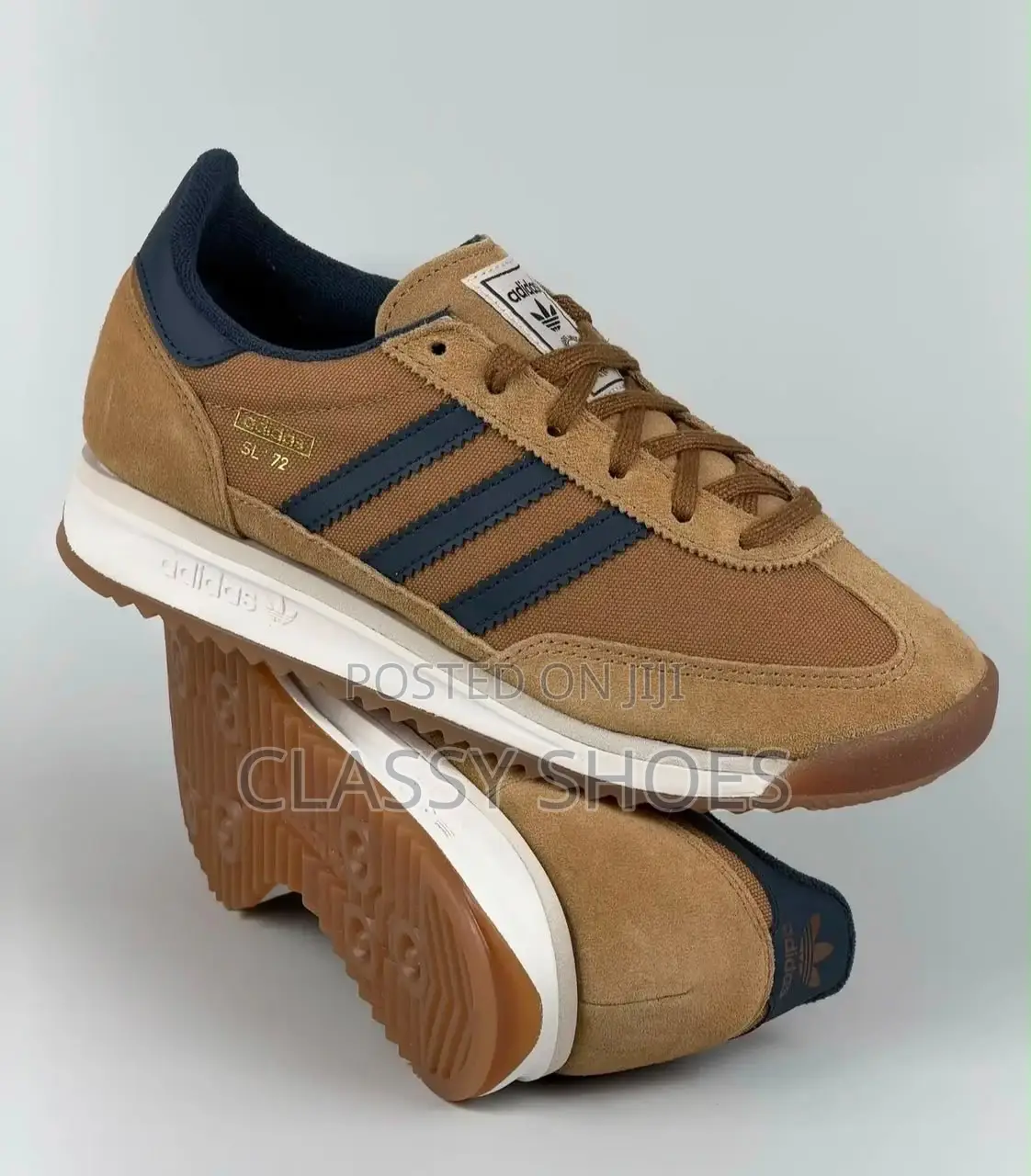 Adidas Suede Brown and Black Strips
