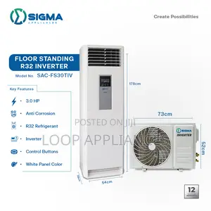 NEW Sigma 3.5HP R32 Inverter Floor Standing AC - SAC-FS36TIV