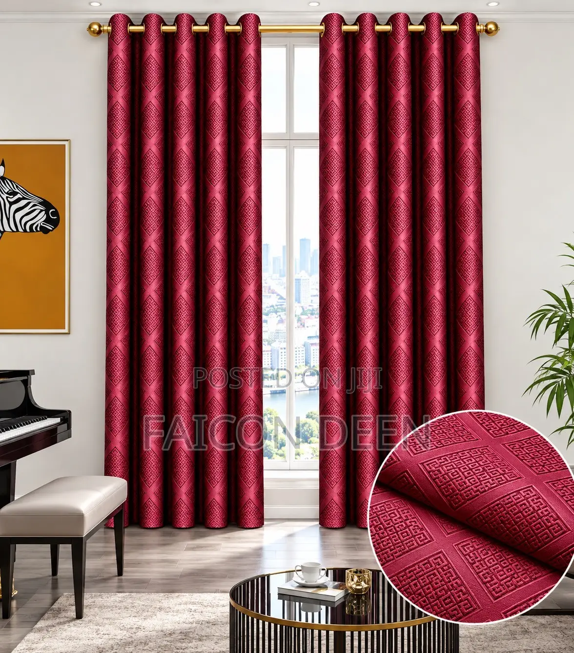 Sunblock Blackout Curtains for Modern Homes Perfect for Hotels ,Airbnb