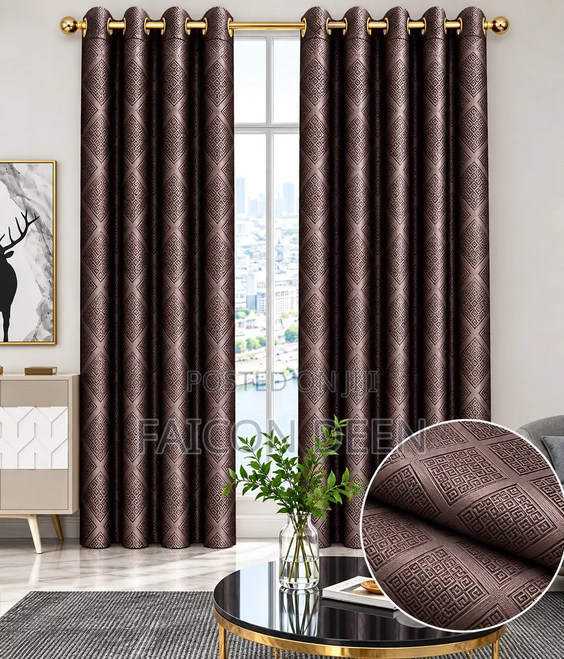 Bold Patterns Timeless Beauty ;Sunblock Total Blackout 2 PCS Curtains