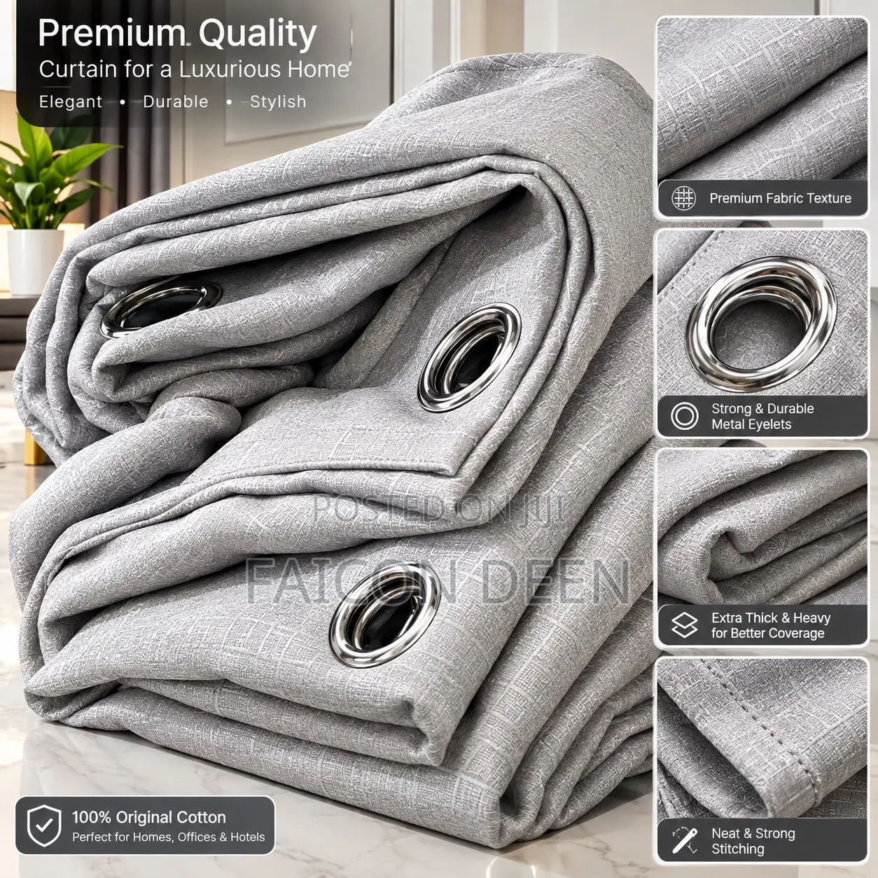 Rich Texture , Stunning Appearance; Sunblock Total Blackout Curtains
