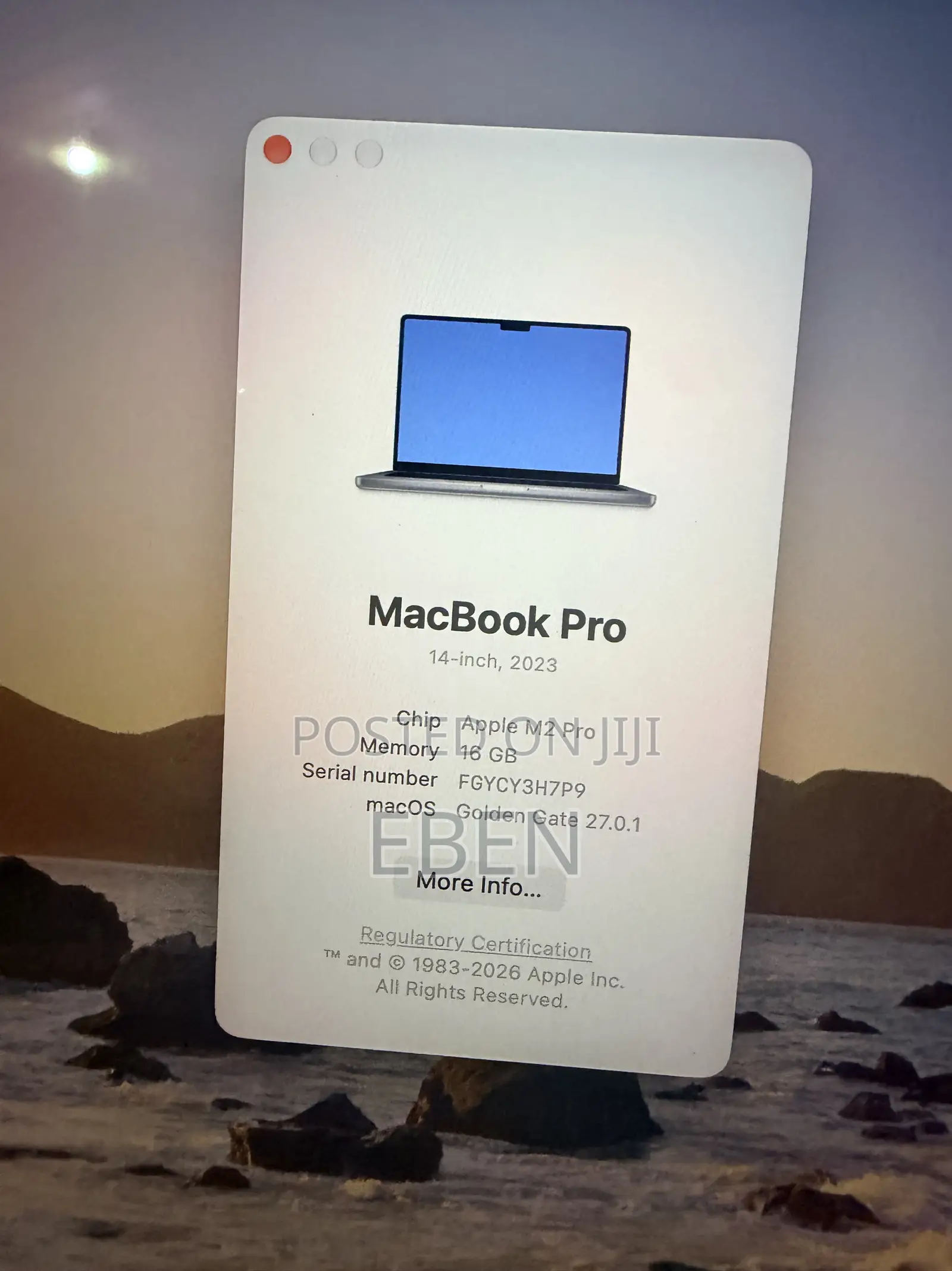 Laptop Apple MacBook Pro 2023 M2 Pro 16GB Apple M2 SSD 512GB