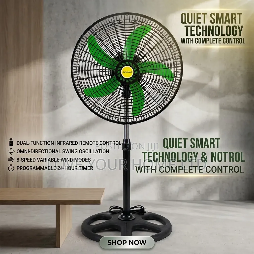 18 Inch Standing Air Circulator Fan – 3 Speed Floor Fan