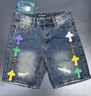 Solid Jeans Shorts