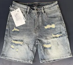 Solid Jeans Shorts