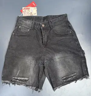 Solid Jeans Shorts