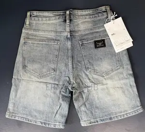 Solid Jeans Shorts