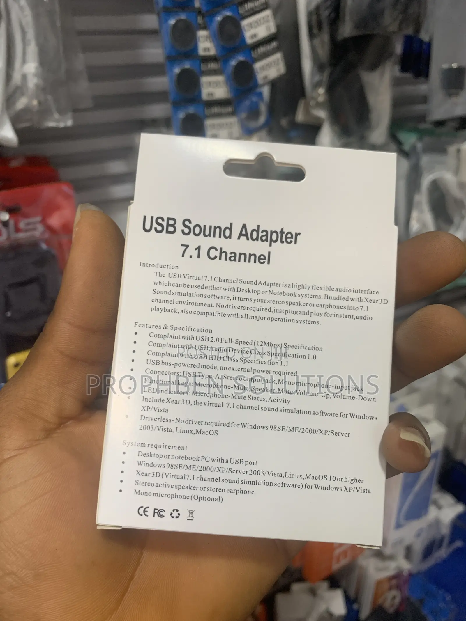USB 7.1 Channel Audio Sound Card Adapter for Laptop and Desktop