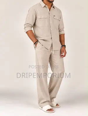 Light Taupe Linen Set