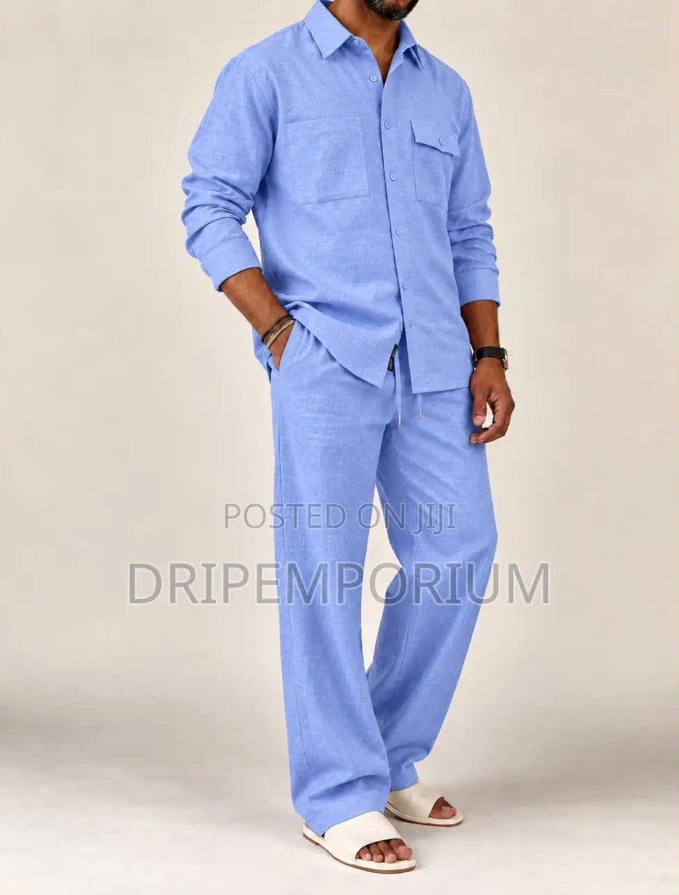 Light Taupe Linen Set