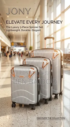 Plastic Travelling Bags 3in1 (Luxury 3 Pieces Spinner Set)