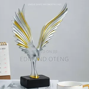 Luxury Silver & Gold Eagle Statue