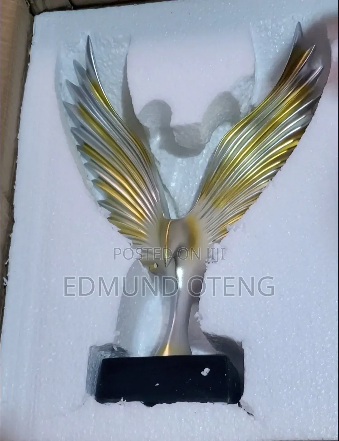 Luxury Silver & Gold Eagle Statue