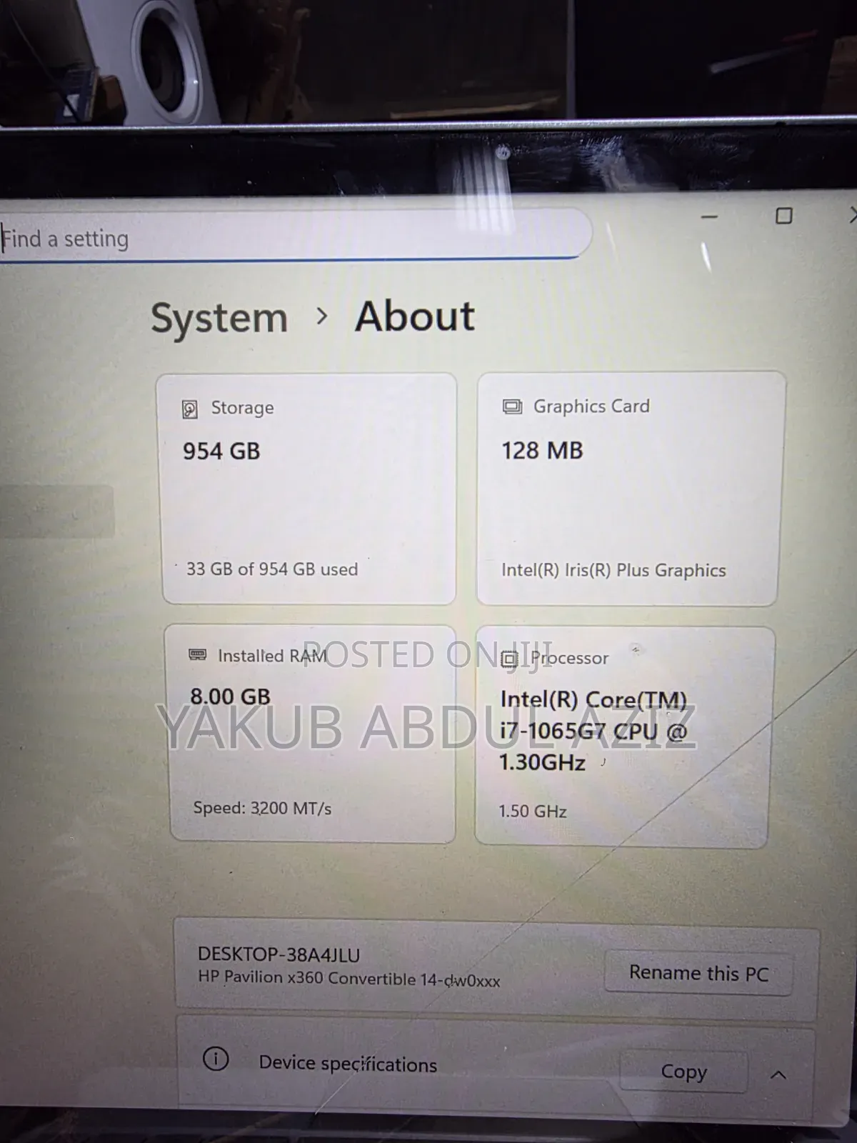 Laptop HP Pavilion x360 14 8GB Intel Core i7 SSD 1T