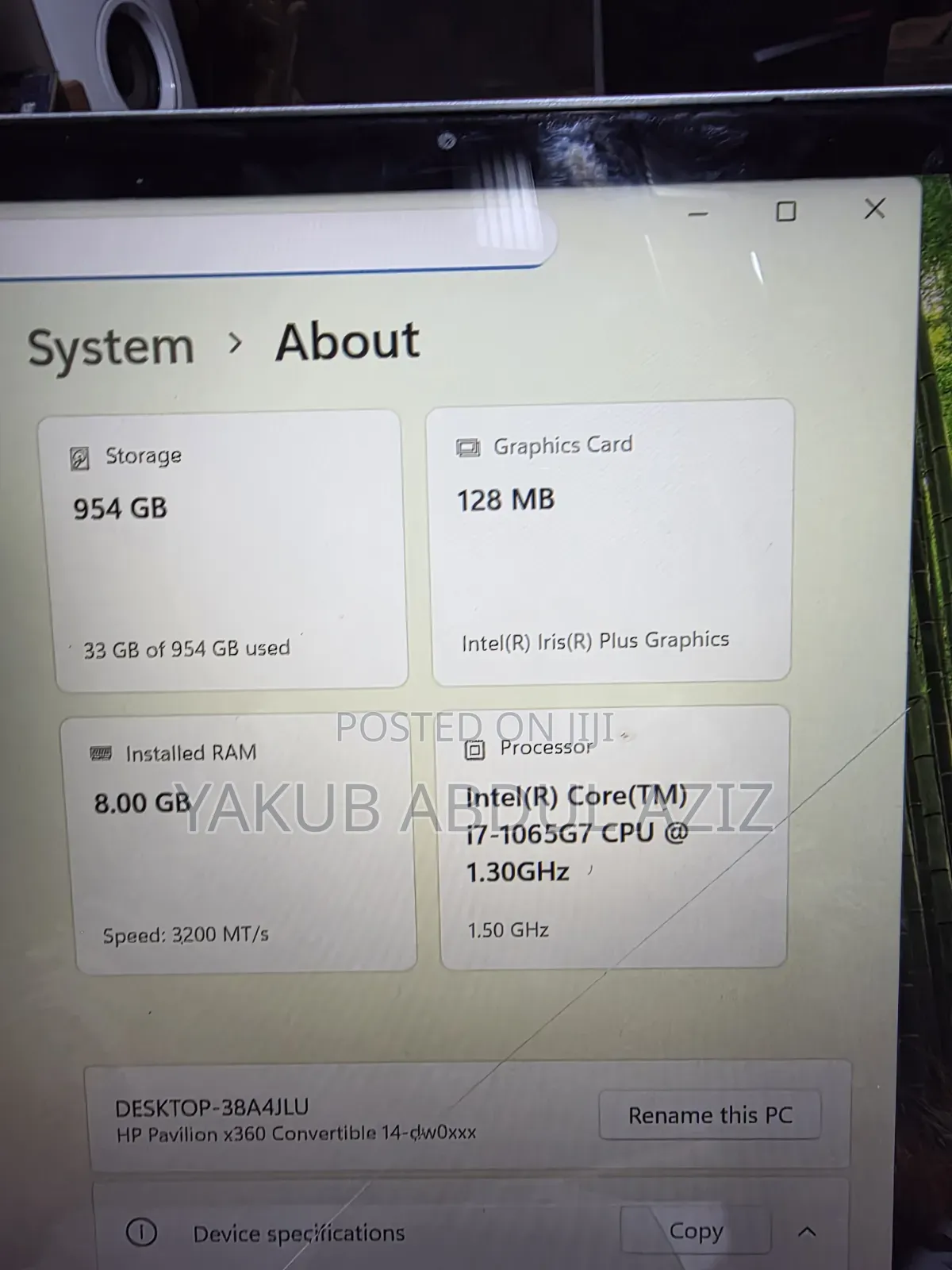 Laptop HP Pavilion x360 14 8GB Intel Core i7 SSD 1T
