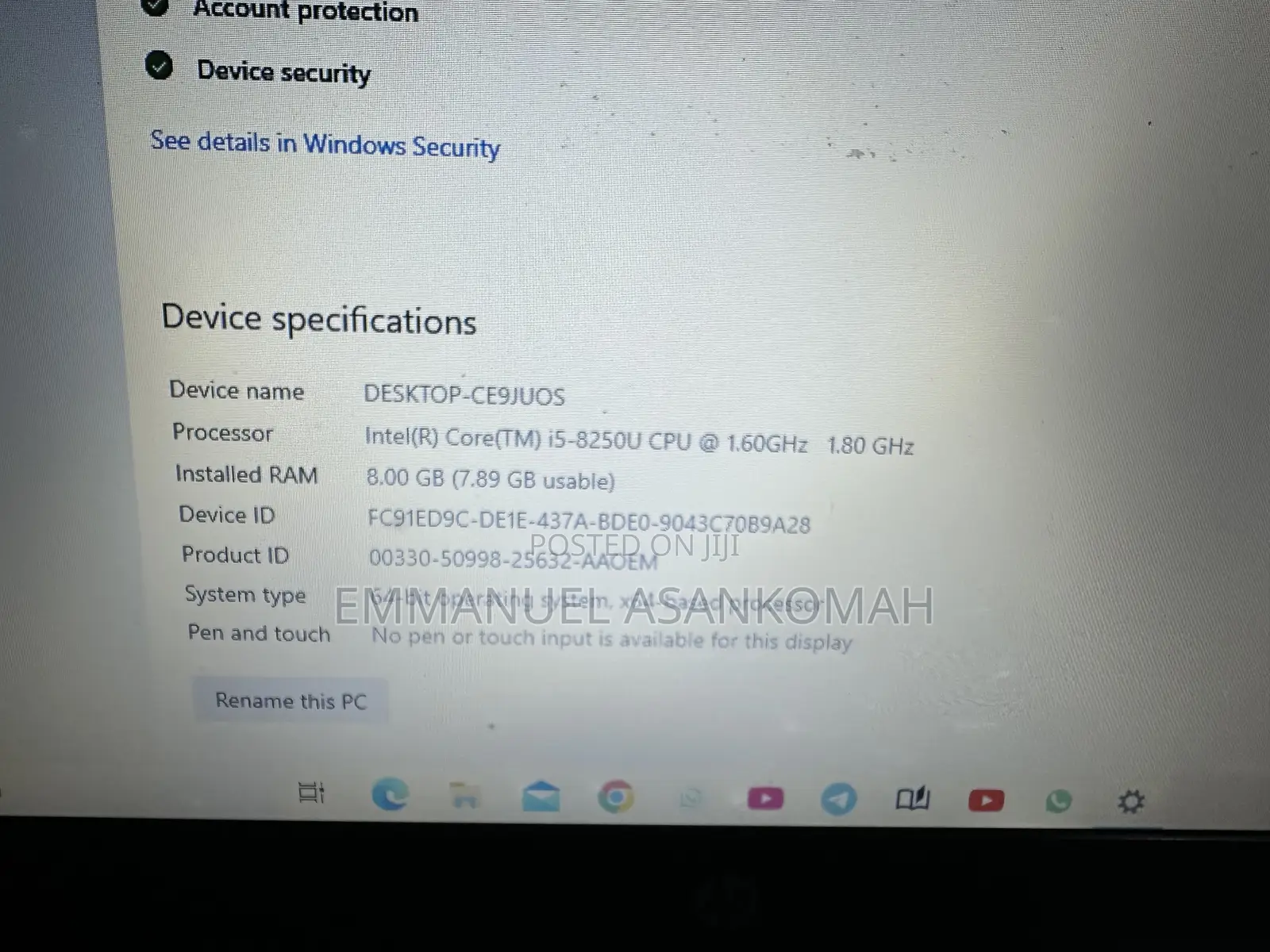 Laptop HP ProBook 450 G5 256GB Intel Core i5 SSD 256GB