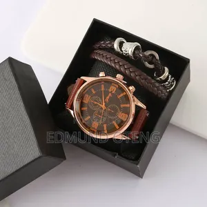 Men's Luxury Watch & Bracelet Gift Set