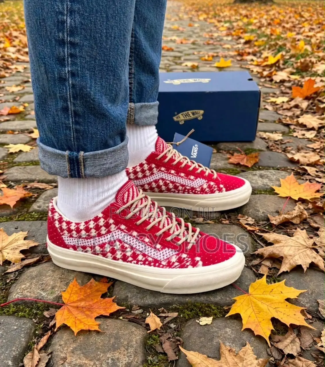 Old School Vans Red and White
