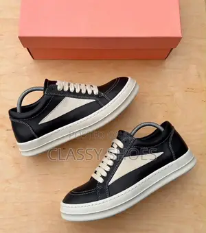 Rick Owen Low Leather Black and White