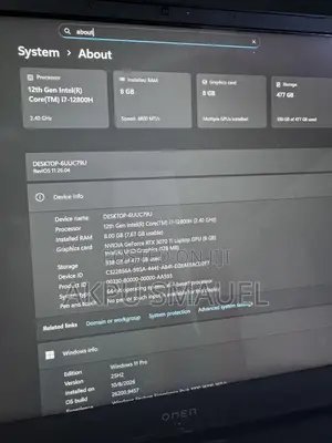 Laptop HP Omen 17 8GB Intel Core i7 SSD 512GB