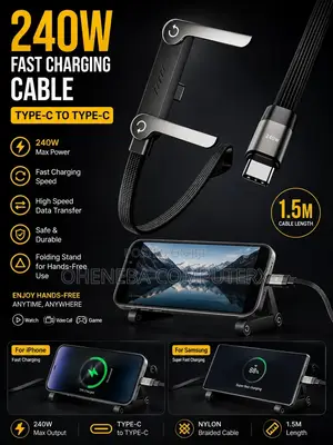 Type-C Charging Cable, 240Watts Stylish and Material Cable