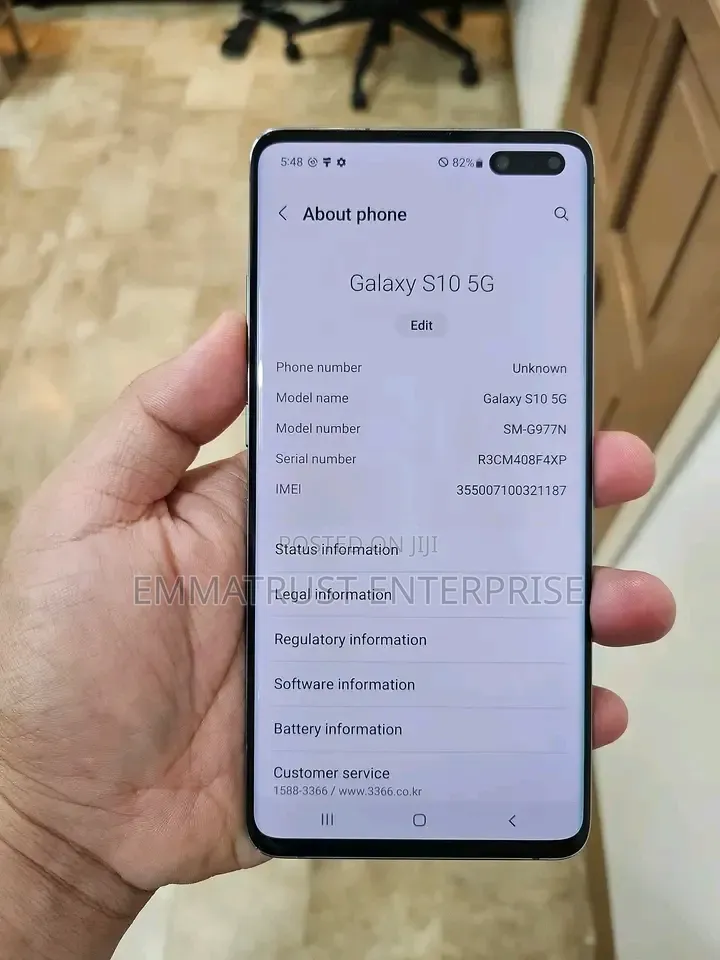 New Samsung Galaxy S10 5G 256 GB Silver