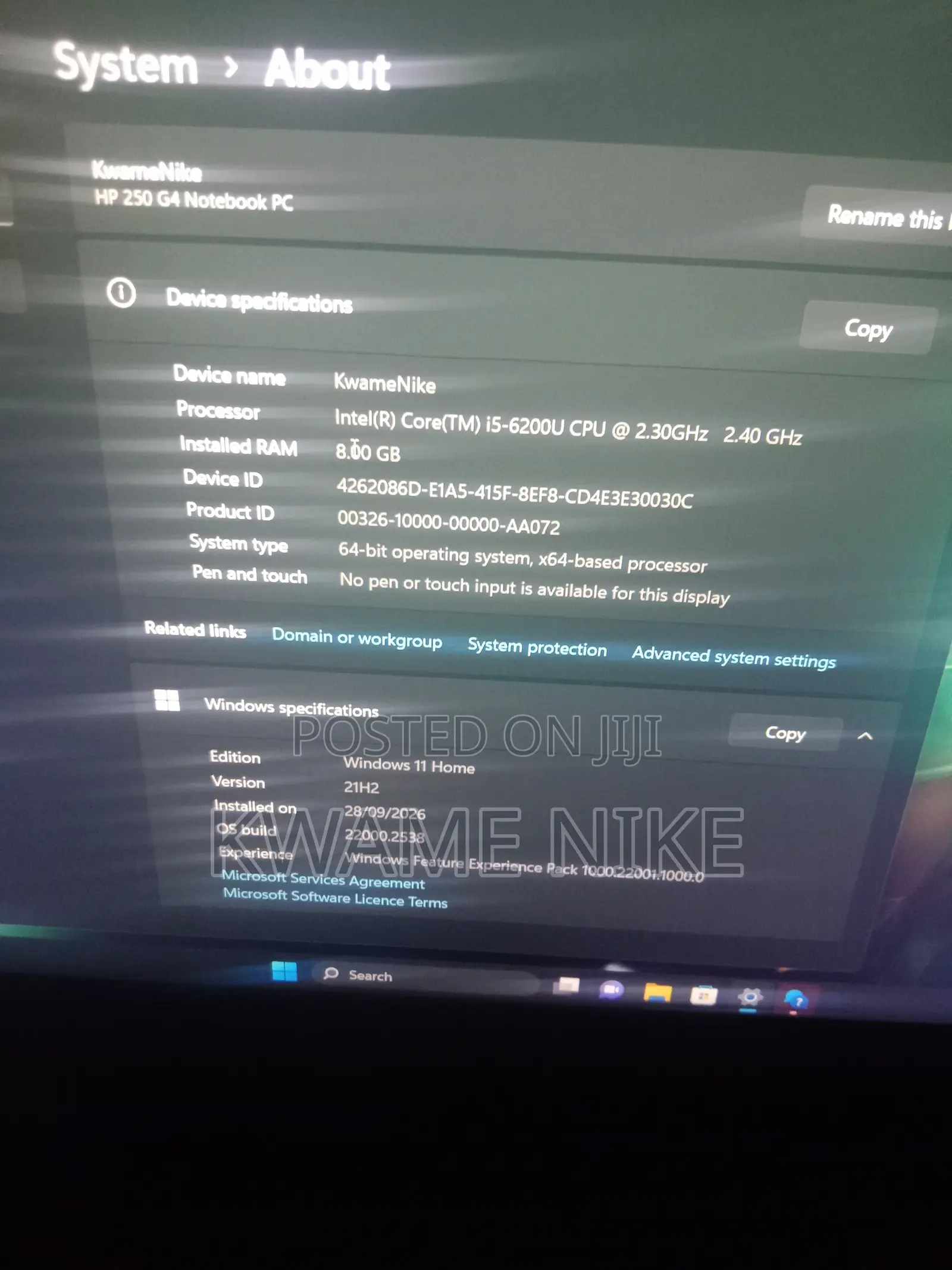 Laptop HP 250 G4 8GB Intel Core i5 HDD+SSD 500GB