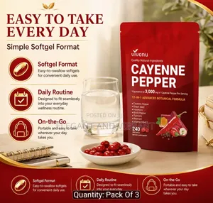 Cayenne Pepper 12-in-1 Botanical Softgels, 240 Softgels, 3000Mg