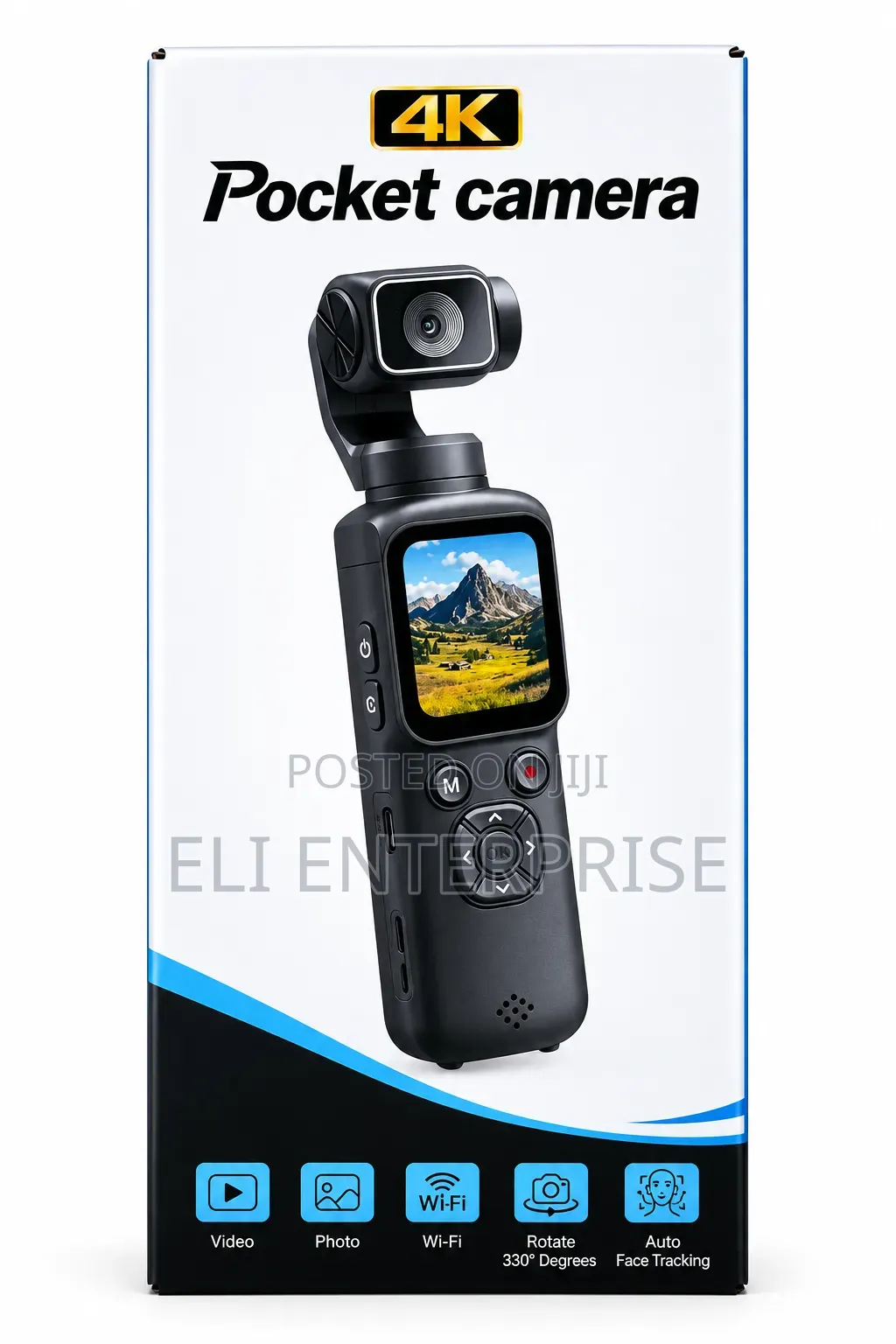 4K Pocket Camera With Gimbal Stabilizer"